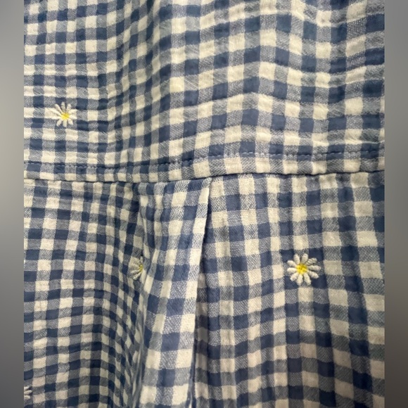 COPY NWT Beach Lunch Lounge Rosie Tie Front Blue Striped Embroidered Cotton Blou - Picture 12 of 14